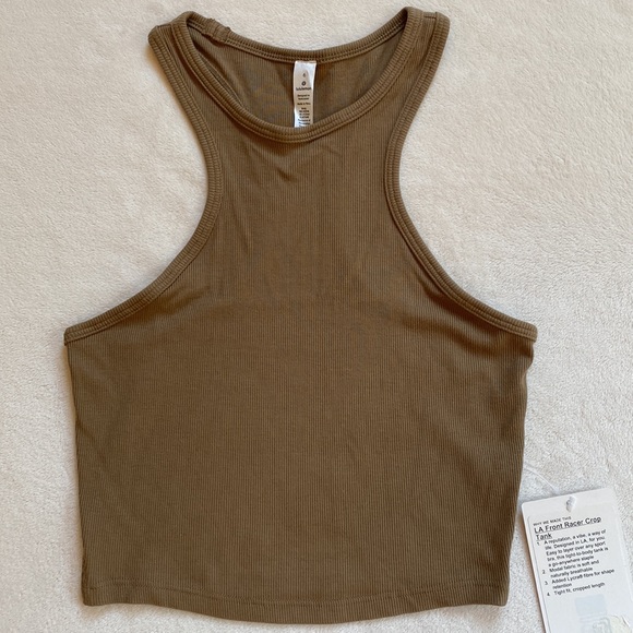 lululemon LA Front Racer Crop Tank Frontier Size 6 NWT - Picture 3 of 4